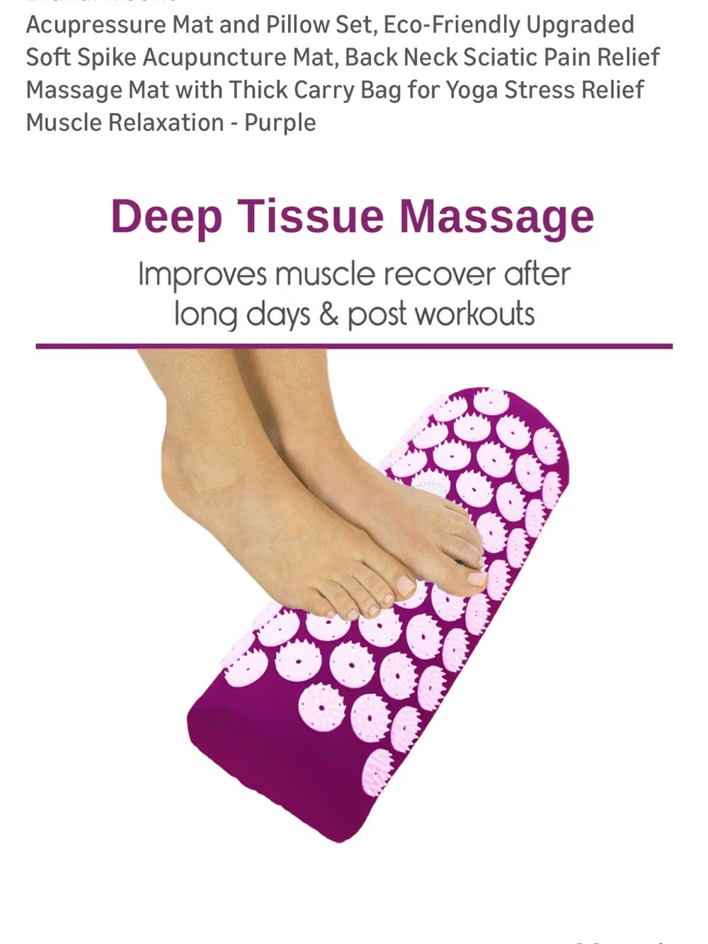 Deep Tissue Acupressure Foot Mat - Purple